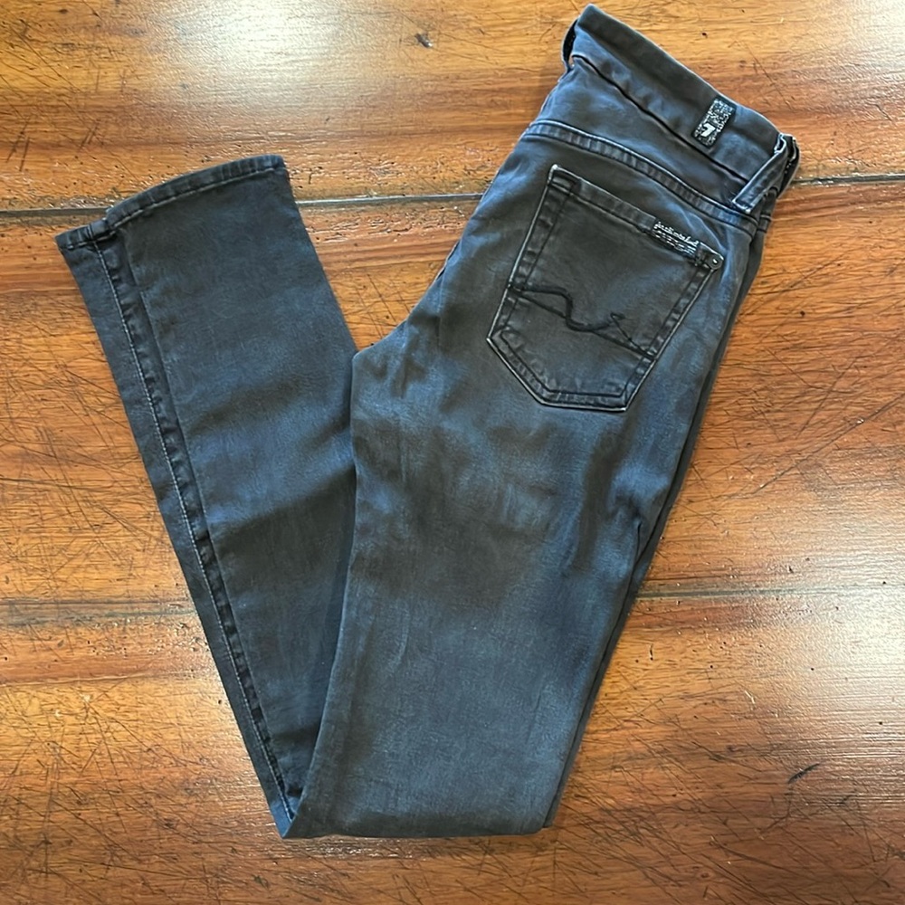7 FOR ALL MANKIND | gray skinny jeans | size 26